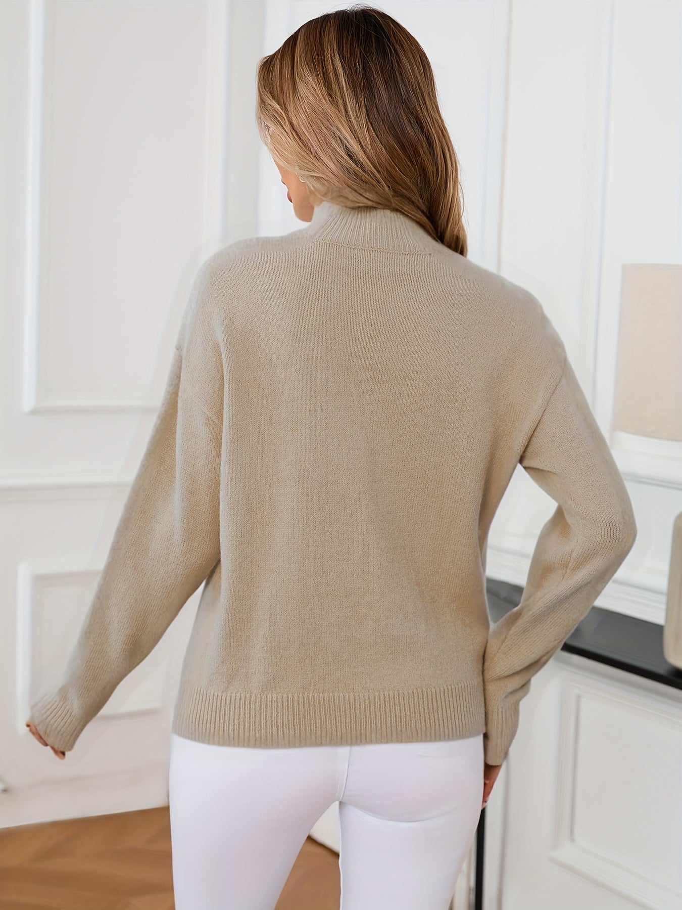 Sienna - Mock Neck Knit Sweater