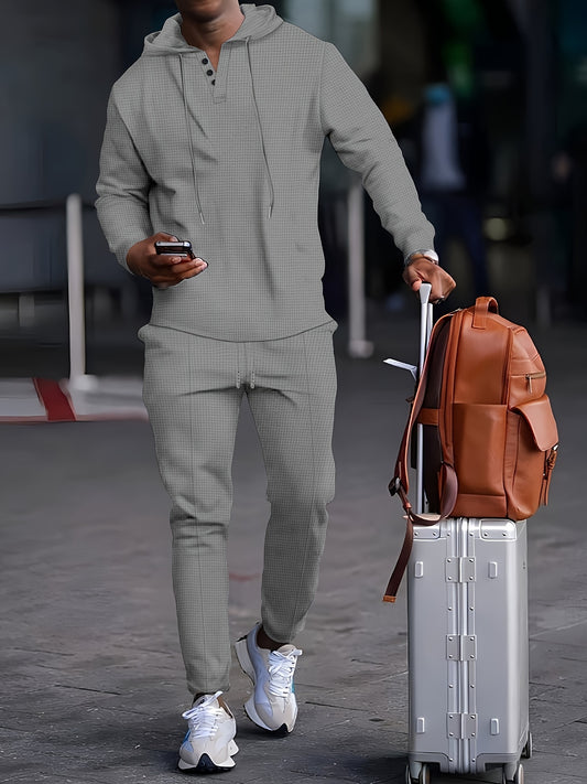 Mason - Waffle Knit Hoodie & Jogger Set