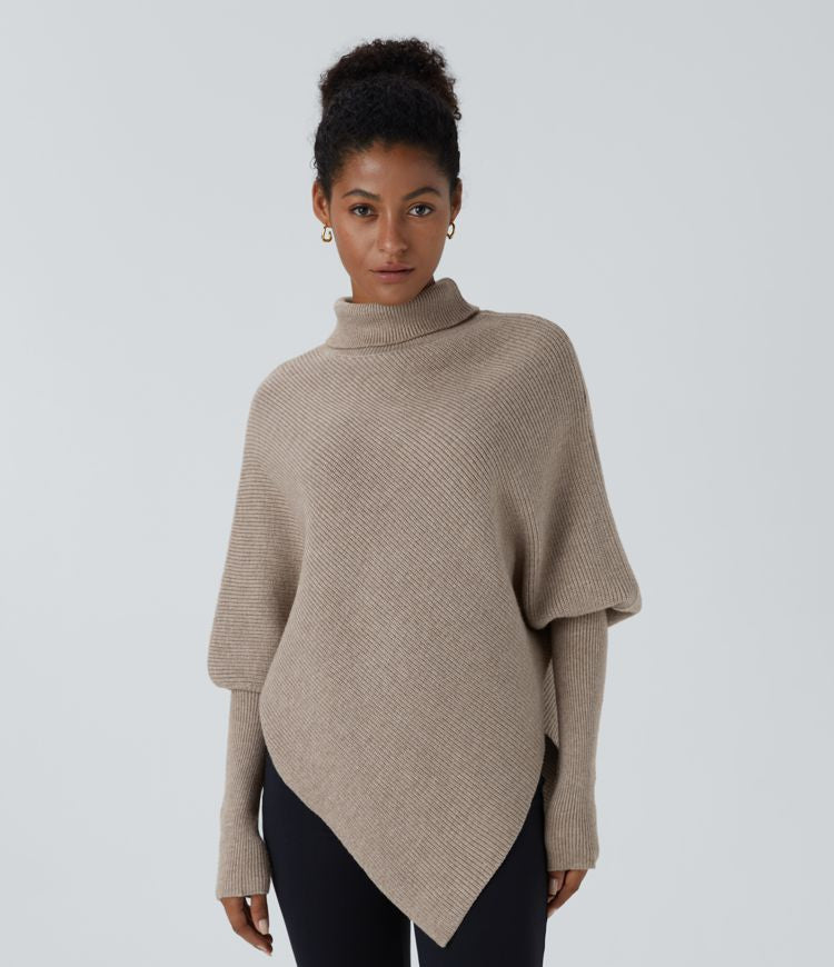 Selene - Asymmetrical Turtleneck Sweater