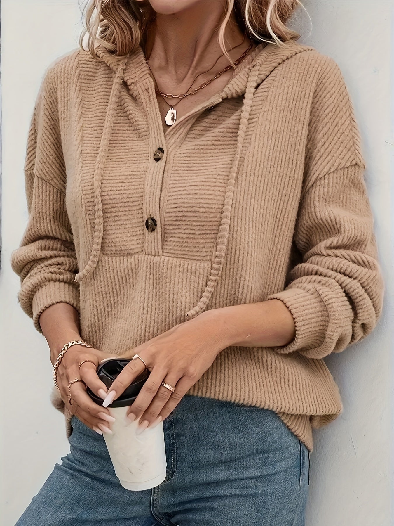 Noa - Hooded Knit Sweater