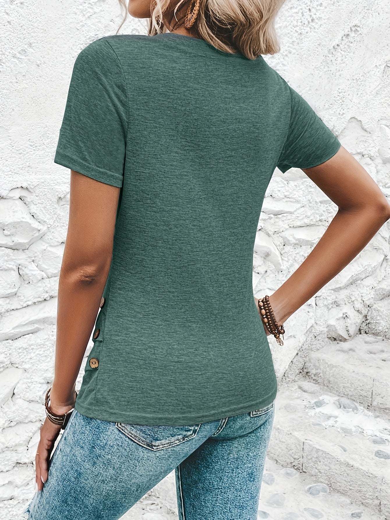 Olivia - Button Tee