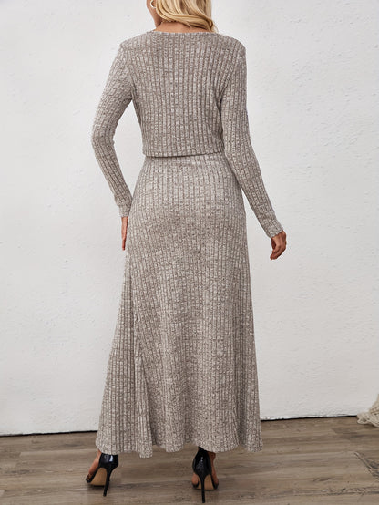 Elise – Knit Cardigan & Skirt Set