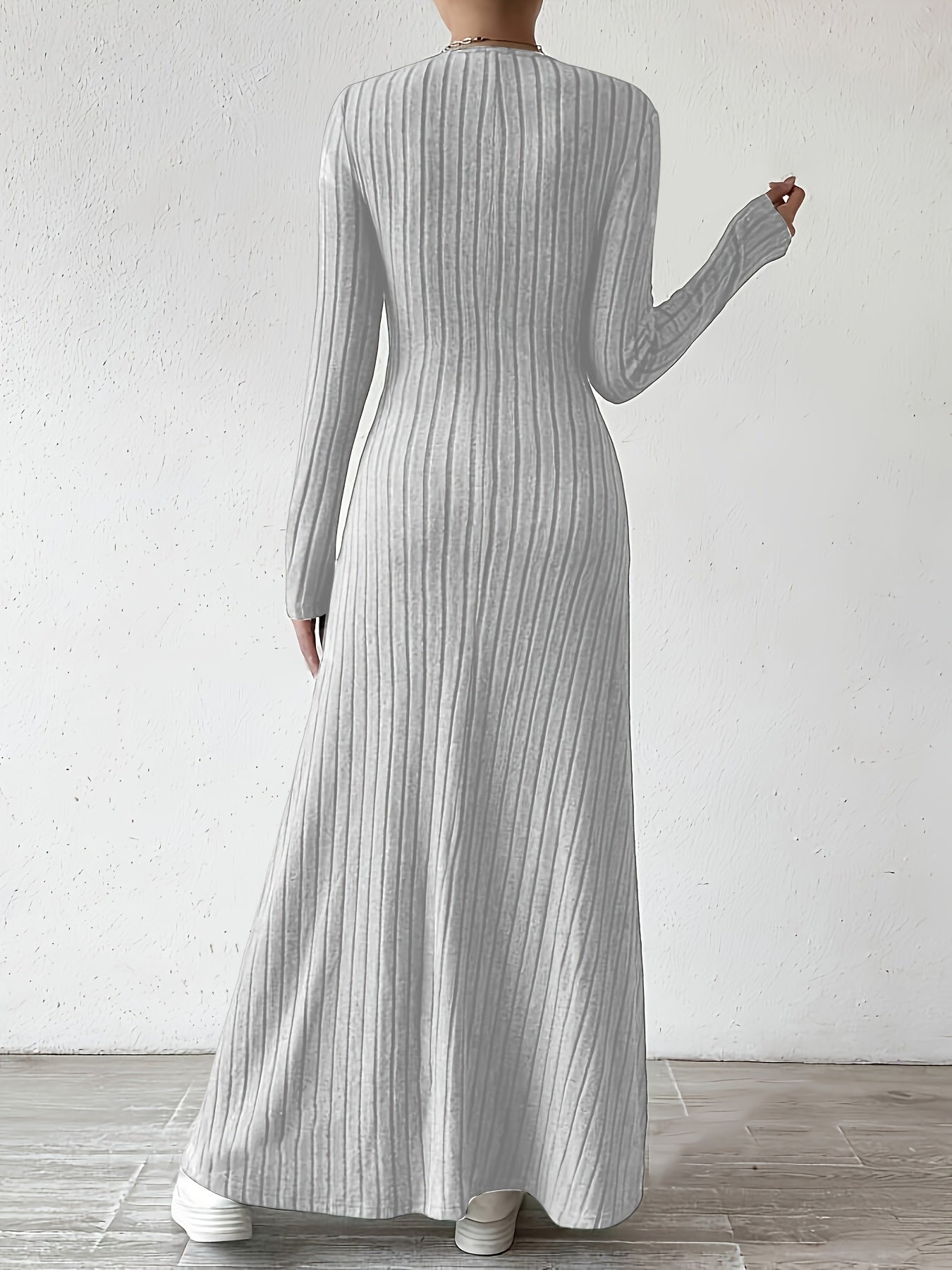 Elena - Ribbed Knit Maxi Dress