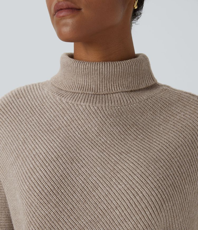 Selene - Asymmetrical Turtleneck Sweater