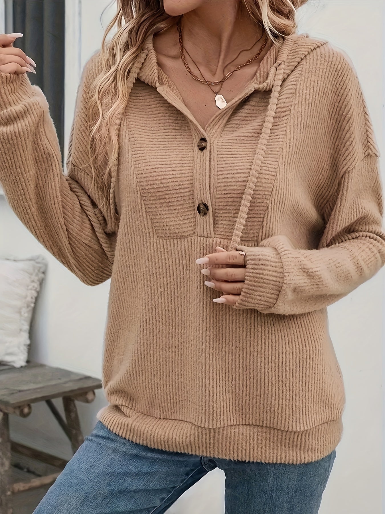 Noa - Hooded Knit Sweater