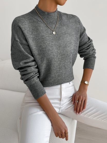 Sienna - Mock Neck Knit Sweater