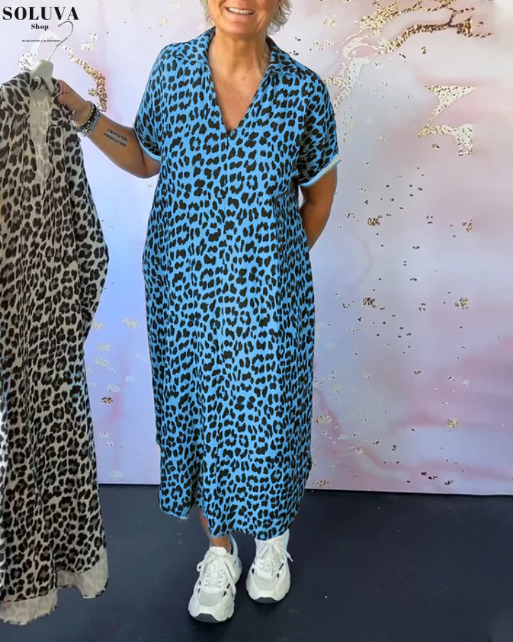 Savannah – Elegant Leopard Print Dress