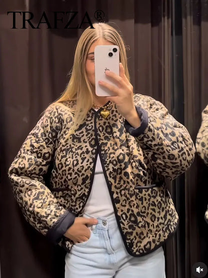 Selina – Chic Leopard Print Cotton Jacket