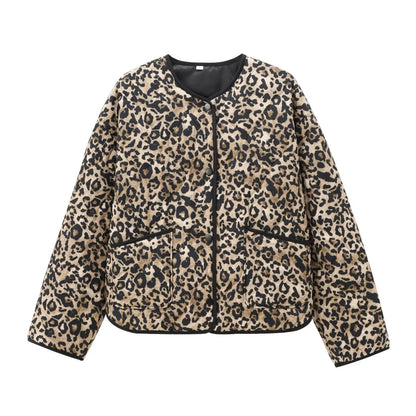 Selina – Chic Leopard Print Cotton Jacket