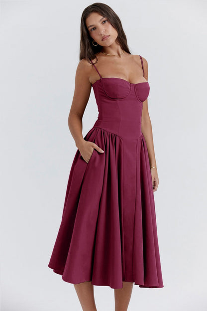 Alara - Corset Midi Dress