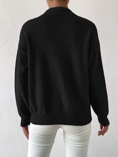 Sienna - Mock Neck Knit Sweater