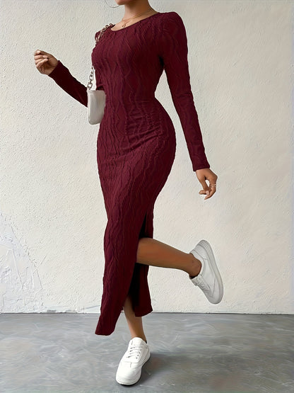 Elise - Split Hem Bodycon Dress