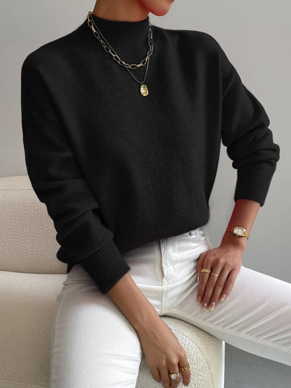 Sienna - Mock Neck Knit Sweater
