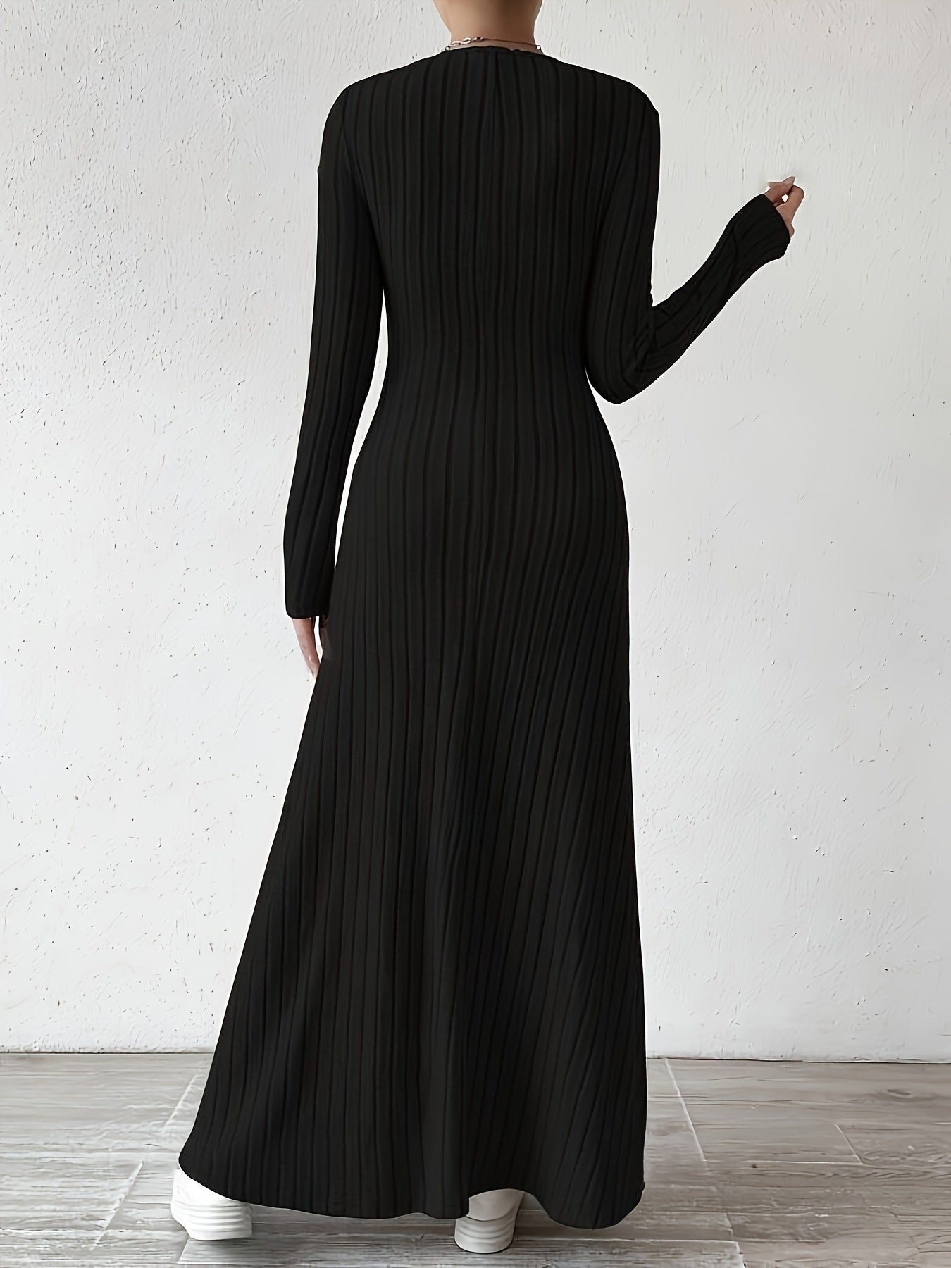 Elena - Ribbed Knit Maxi Dress