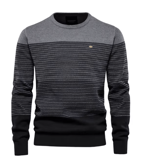 Damian -  Striped Knit Sweater