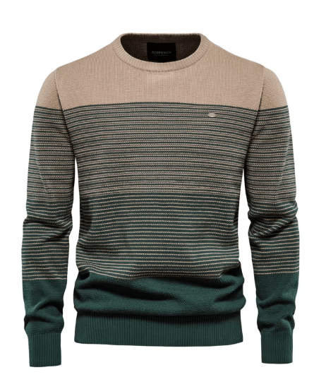 Damian -  Striped Knit Sweater