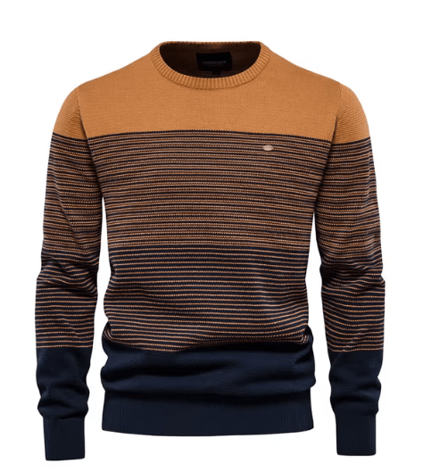 Damian -  Striped Knit Sweater